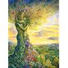 OWN4B Kit per punto croce stampato con motivo OWN4B Trees Love, 11 ct, 36 x 46 cm, kit per ricamo fai da te (amanti)