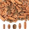 SUNNYCLUE 150 pz Perline macramè Imitazione Legno Perline per Capelli in Legno Tubo Lungo Dreadlock Treccia Ovale Acrilico Foro Grande Perù Perline Sfuse per Creazione di Gioielli Braccialetto Catena