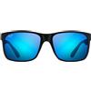 Maui Jim Occhiali da Sole RED SANDS B432-2M Nero/Blu Specchiato Unisex Polarizzati