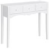 HOMCOM Tavolo Consolle Moderno da Ingresso con 3 Cassetti, in MDF, per cucina, sala da pranzo, soggiorno, corridoio, 100x32x85 cm, Bianco|Aosom Italy