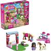 Mega Construx Barbie Maneggio con Ostacoli - Set Costruzioni con Micro Bambola, Cavallo e Pony - 68 Mattoncini + Accessori - Regalo Bambini 4+ Anni
