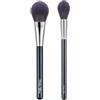 Vela.Yue Set di Pennelli da Trucco 2 pezzi per Polvere Cipria Fard Illuminante Blush Highlighter Pennello Viso