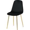 Venture Home Polar Chair Velvet/Matt Leg, nero, ottone, 528644