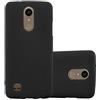 Cadorabo Custodia per LG K10 2017 US Version in FROST NERO - Morbida Cover Protettiva Sottile di Silicone TPU con Bordo Protezione - Ultra Slim Case Antiurto Gel Back Bumper Guscio