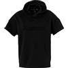 Kempa Hood Shirt - Felpa da Donna, Senza Maniche, con Cappuccio, Taglio Oversize, per Sport, Fitness, Palestra, Allenamento, Pallamano, Nero, Taglia M