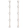 Swarovski Constella Orecchini Pendenti, con Zirconia Swarovski a Taglio Tondo, Placcati in Tonalità Oro Rosa, Bianco