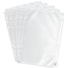 SZXMDKH 5 tasche in plastica A5 con cerniera e chiusura lampo, formato A5, 6 fori, in plastica, con cerniera, impermeabile, fogli sciolti, documenti, foto, organizer per banconote, buste per banconote