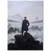 Generic QUADRO RIPRODUZIONE Caspar David Friedrich VIANDANTE SUL MARE DI NEBBIA OPERA FAMOSA RIPRODOTTA CON STAMPA SU TELA
