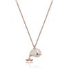 Meissa Collana di balene per donne e ragazze Collana di ciondoli con animali carini Collana a pieghe in oro rosa Collana dell'amicizia, Oro rosa