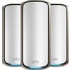 NETGEAR Orbi WiFi 7 Quad-Band (RBE973S), WiFi Mesh Router + 2 Satelliti, Copertura fino a 660 m2, 200 Dispositivi Porta Internet 10 Gbit, BE27000 802.11be (fino a 27 Gbps)