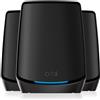 NETGEAR Orbi Rete Mesh WiFi 6 RBK863SB Kit da 3 nero | Router WiFi 6 Mesh con 2 satelliti, copertura fino a 540 m², 100 dispositivi, porta da 10G, Armor Cybersecurity incluso