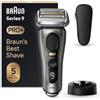 Braun Series 9 PRO +, Rasoio Elettrico Barba, Regolabarba Uomo, Rifinitore di precisione, Custodia da Viaggio in tessuto, Batteria Litio Ion, 100% Impermeabile Idea Regalo, 9515s Grafite