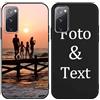 Yoedge Cover Personalizzata Custodia per Samsung Galaxy S20 FE /S20 Lite 6,5 Personalizzato con Foto Testi Disegni, Personalizza Custodia con Immagine Nera Personalizzabili Case per Samsung S20 FE