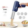 JAOGAUS Macchina per Pasta Elettrica Portatile, Macchina per Fare Noodle Senza Fili 9 Accessori, Ricaricabile Macchina per la Pasta Fresca per Spaghetti/Fettuccine