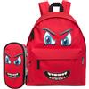 Faccine Zaino 43cm + Astuccio Oval Mad Red