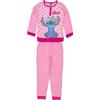 Stitch Disney Lilo e Stitch - Pigiama invernale in caldo cotone per bambini, Rosa