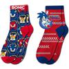 Sonic the Hedgehog Sonic - Calzini medi set 2pz per bambini