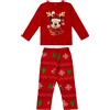 Minni - Minnie Mouse Disney Natale - Pigiama due pezzi per Bambina, Cotone jersey