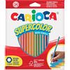 Carioca - Supercolor Matite Colorate Esagonali con Mina spessa - Confezione da 24 pezzi
