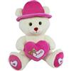 Peluche Gigante 75cm Orso con cappello cuore Rosa