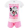 Minni - Minnie Mouse Disney Minni - Pigiama due pezzi corto bambina, Cotone jersey