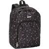 Franco Panini - Comix Comix Allover Dots - Zaino organizzato, Scuola Media, Elementare e Superiore per Bambini e Ragazzi, Multiscomparto, 43cm, Nero