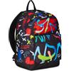 Seven The Double Graffitiload Black - Zaino Reversibile con Cuffie Wireless, Scuola Media e Superiore