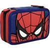 Spiderman Spider-Man - Astuccio triplo riempito, 3 Scomparti, 45 Accessori scuola, 20cm