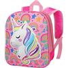 Unicorno - Zaino 3D 31cm per l'asilo o il tempo libero