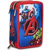 Avengers Marvel Avengers Seven - Astuccio triplo riempito per la scuola elementare, 43 Accessori scuola inclusi