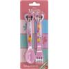 Minni - Minnie Mouse Disney Minni - Posate in plastica, set 2 pezzi, cucchiaio e forchetta