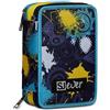 Seven SJ Gang Ever Player Boy - Astuccio triplo riempito per la scuola elementare, 43 Accessori scuola inclusi