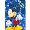 Topolino - Mickey Mouse Disney Topolino - Coperta plaid per bambini, Morbido pile, 140x100cm