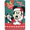Minni - Minnie Mouse Disney Minni - Coperta plaid Natale per bambini, Morbido pile, 140x100cm