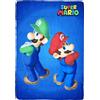 Super Mario Bros Super Mario e Luigi - Coperta plaid per bambini, Morbido pile, 140x100cm
