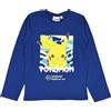 Pokémon Pikachu - Maglia lunga in cotone per bambini, Blu