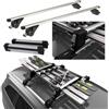 Rixto Barre Portatutto in alluminio + Portasci scorrevole 4 paia di sci o 2 snowboard per ALFA ROMEO STELVIO dal 2017 in poi con railing integrati