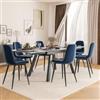 DEGHI Tavolo allungabile 160-240x90 cm con piano in ceramica bianco - Urbe