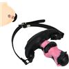 Kutocesy Ball Gag Dildo Realistico Gag Silicone Mundknebel con Pene Cinghia Regolabile Bondage SM Fetish Masturbatore Giocattolo Sessuale per Coppie (M)
