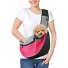 Pawaboo Trasportino per Cani, Borsa Crossbody per Cani con Tasca Tattile Regolabile e Cerniera, Zaino a Rete Traspirante a Mani Libere per Cuccioli per Viaggi, Rosa, Medio