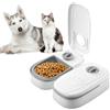 WIYETY Mangiatoia automatica per gatto: mangiatoia a due pasti con timer per pianificazione 48 ore, distributore automatico di cibo per gatti 350 ml*2, mangiatoia per cani e gatti per cuccioli