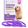 YFCACT 4 Pezzi Calmante per Cani Collare Feromoni Antistress Collari Anti-Ansia Regolabili Tranquillanti Antistress Cani Iperattivi Ansiosi Rilassamento Viaggi Momenti Stressanti Taglia Medio/Grandi