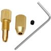 Ruarby Mandrino per trapano Clip Mandrino Morsetti 0,8 mm-1,5 mm Set di punte in ottone per alberi motore elettrico da 2,3 mm