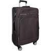MY TRAVEL BAG Trolley da viaggio in tessuto espandibile con ruote gemelle (M/L/XL/XXL o set da 4) bagagli morbidi, marrone, Mittlerer Koffer (65cm), Valigetta in tessuto con ruote gemelle