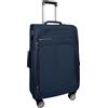 MY TRAVEL BAG Trolley da viaggio in tessuto espandibile con ruote gemelle (M/L/XL/XXL o set da 4) bagagli morbidi, Blu, Handgepäck (55cm), Valigetta in tessuto con ruote gemelle