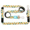 Max & Molly Urban Pets Max & Molly - Guinzaglio multifunzione per cani, 2 m, con 2 moschettoni, Sweet Pineapple/S, imbottito, sicuro e flessibile, comfort per il tuo fedele compagno