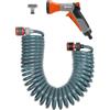 Gardena Kit tubo a spirale da 10 m: Tubo da giardino a spirale per innaffiare e irrigare piccole superfici, forza di richiamo, diametro 9 mm (4647-20)