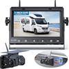 VASTEND Retrocamera Auto Wireless Solare, Magnetica Telecamera Retromarcia con 10000mAh Batteria Ricaricabile, 7 Pollici 1080P Monitor, 170° Grand Angolare, per Camion, Auto, Roulotte(VS-7A)