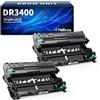 Halloya DR3400 DR-3400 Tamburo compatibile Compatibile con Brother HL-L5000D L5100DNT L5200 L6250DN L6300DWT L6400DWT DCP-L5500DN L6600DW MFC-L5700DNLT L5700DW L5750DW L6800DWT L6900DWT(2 Pack)