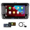 kttcorlp [Prestazioni Elevate] Linux Autoradio per Golf 5 6 Passat Jetta Caddy Polo cc Tiguan EOS Touran T5 Scirocco Wireless Carplay & Android Auto, con display IPS da 7 inch Bluetooth/FM/AM/USB/EQ/Touch